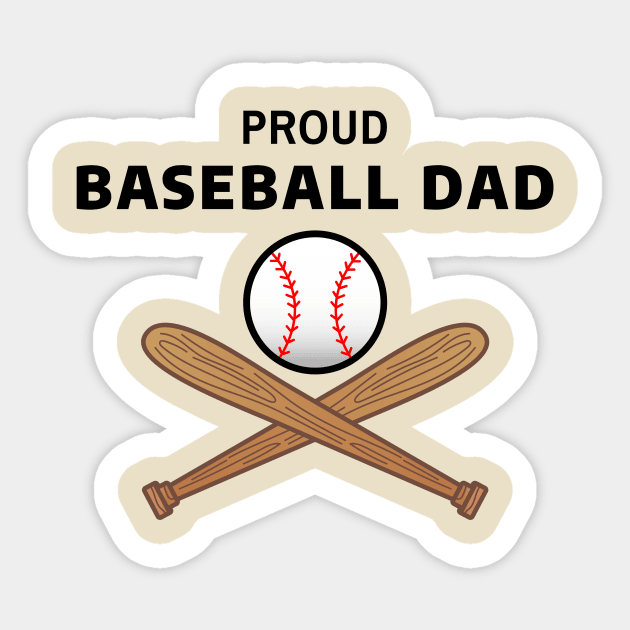 Proud Baseball Dad Sticker by CHADDINGTONS